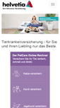 Mobile Screenshot of helvetia-petcare.de