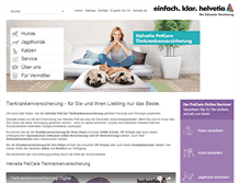 Tablet Screenshot of helvetia-petcare.de